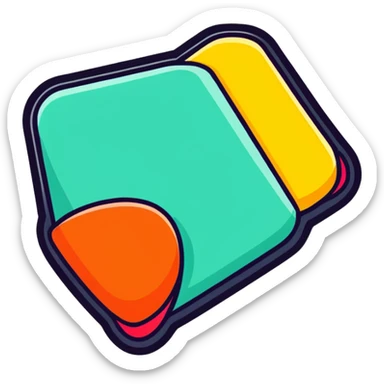 colorful felt icon with soft texture and vibrant colors in cartoon sticker style sticker