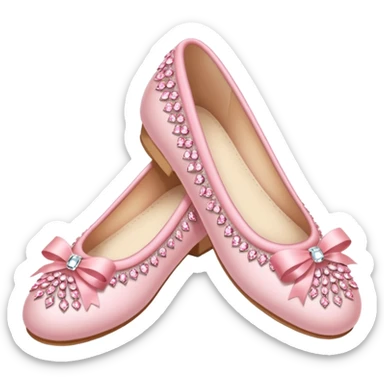 pink rhinestone ballerina shoes sticker