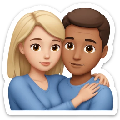 A couple having intimate love sticker