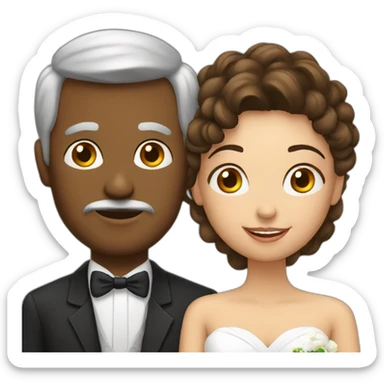 young woman marrying an older man sticker