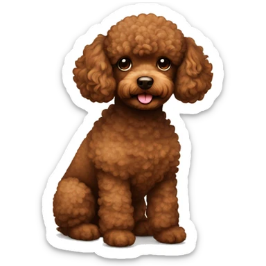 Cute Brown toypoodle sticker