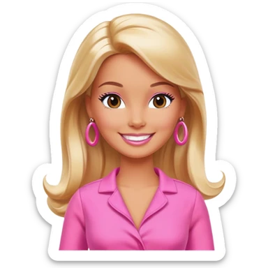 barbie in pink spam resort wear sticker