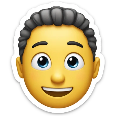 smiling emoticon (that's me) with a slightly smirky but confident face sticker