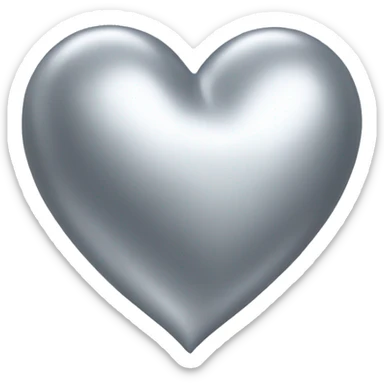 Silver heart sticker