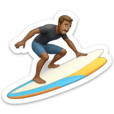 man-surfing sticker
