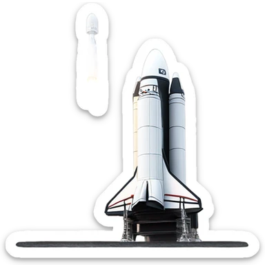 SpaceX rocket launch sticker