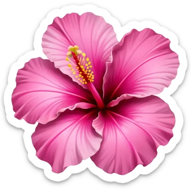 Pink hibiscus ￼ sticker