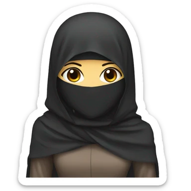 Niqab anime sticker