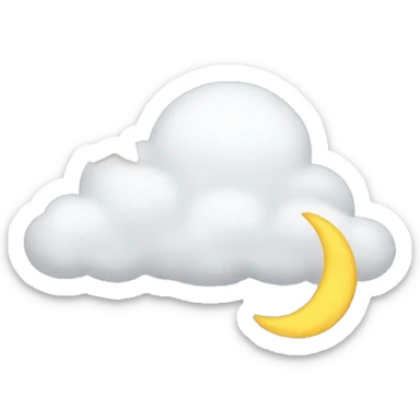 cloud + stars + moon sticker