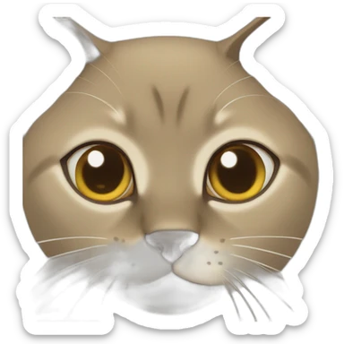 Burmese cat smiling sticker