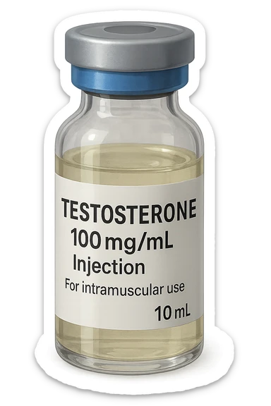 fiala medica di testosterone  sticker