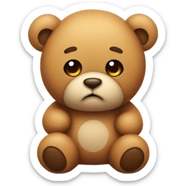 Sad teddy  sticker