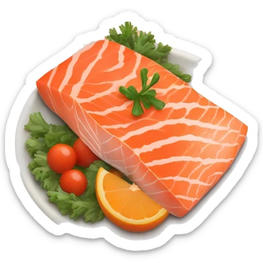 Salmon steak sticker
