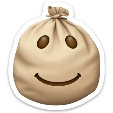 2 balls in a skin color bag sticker