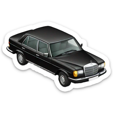 Old money black mercedes  sticker