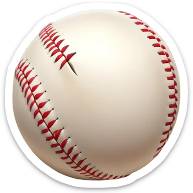 Cinematic Realistic Baseball Scene Emoji, depicted as an action-packed moment of a baseball in play with dynamic motion blur and crisp detailed textures, rendered with vibrant nostalgic lighting that captures the spirit of America's favorite pastime. sticker