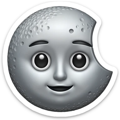 phases of the moon: half moon , no eyes sticker