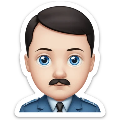 Hitler cute babyface sticker
