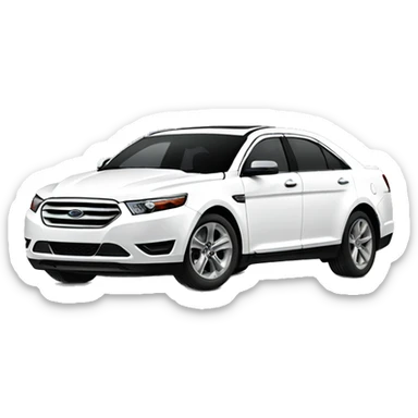 White Ford Taurus limited  sticker