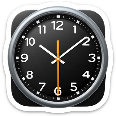 12:00 on the clock sticker