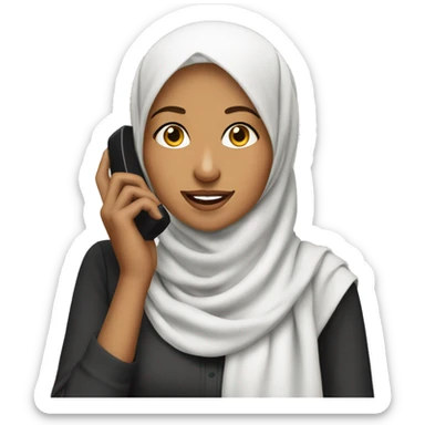 hijabi woman talking o the phone sticker