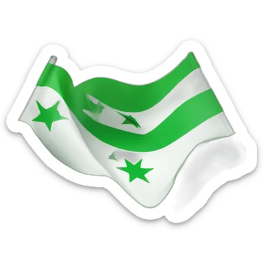 Green syrian flag sticker