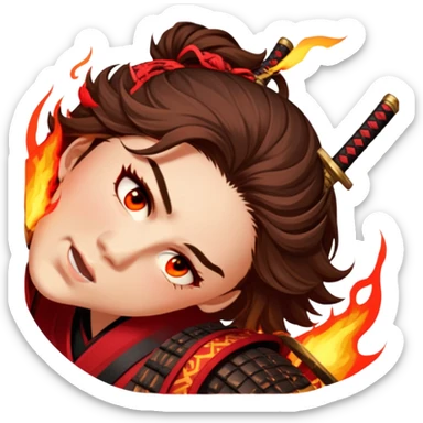 Fire-Wielding Samurai sticker
