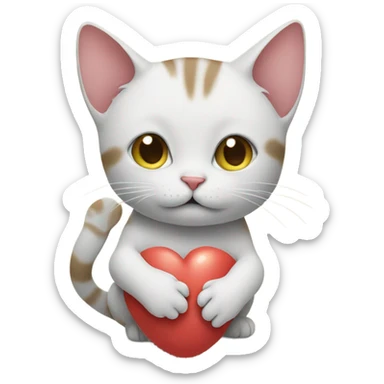 Cat holding a kidney sticker