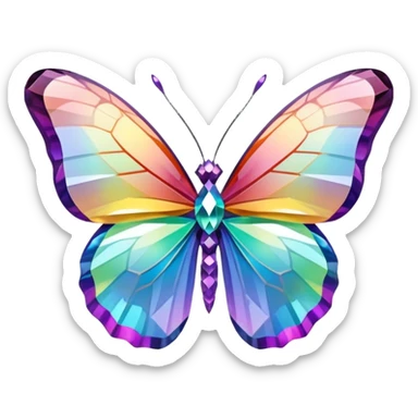 butterfly shaped 56-carat iridescent diamond sticker