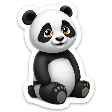 panda has arrived sticker