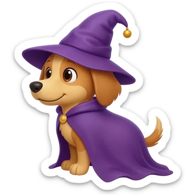 Dog wizard sticker