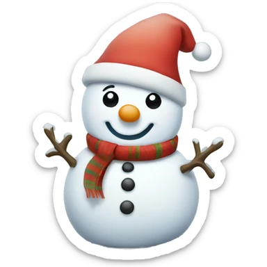 Christmas snowman sticker
