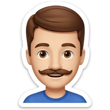 mustache Young boy,Big mustache. sticker