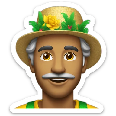 brasilian carnaval man sticker