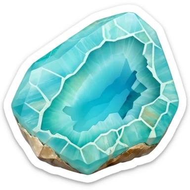 peruvian opal gemstone raw crystal mineral detailed sticker