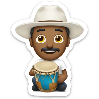 HOMBRE BLANCO SENTADO TOCANGO DOS CONGAS sticker