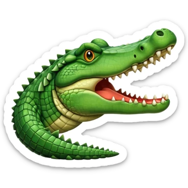crocodile side view sticker