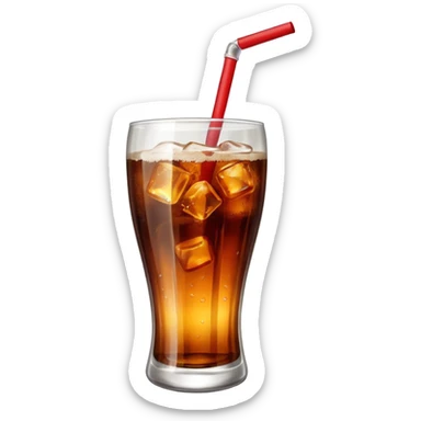a glass of coke sticker