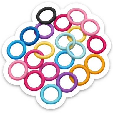 hair tie for tying hair，colourful sticker