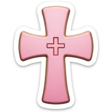 Pink cross sticker