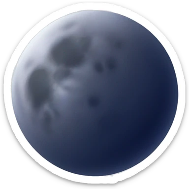 Moon with night sky sticker