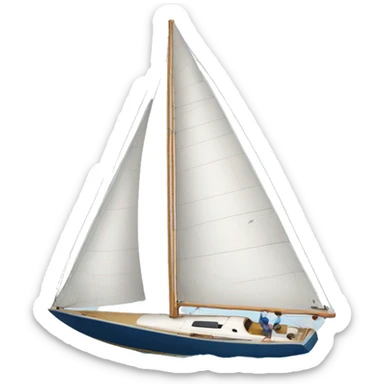 racing sailboat sticker