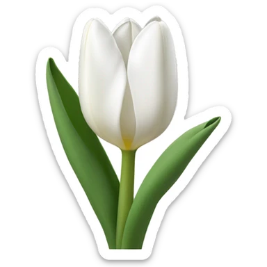 white tulipa sticker