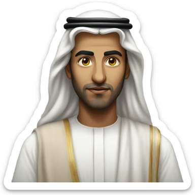 photorealistic Faisal of Saudi Arabia serious sticker
