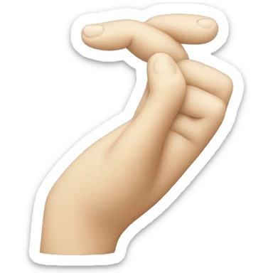 Hand making letter J  sticker