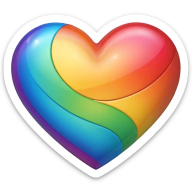 Rainbow heart emoji sticker