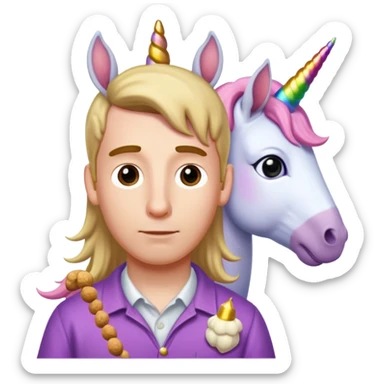 Simon B, peanuts, unicorn sticker