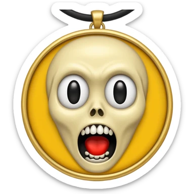 horror scream icon neckless sticker