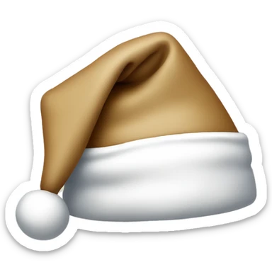Beige santa hat sticker