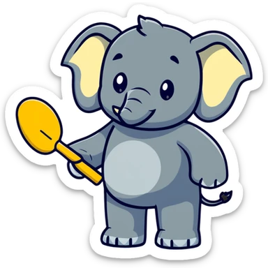 elephant mafia enforcer with a spanking paddle sticker